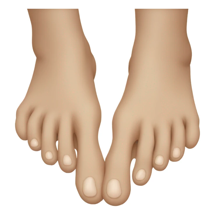 Human foot with webbed toe sticker