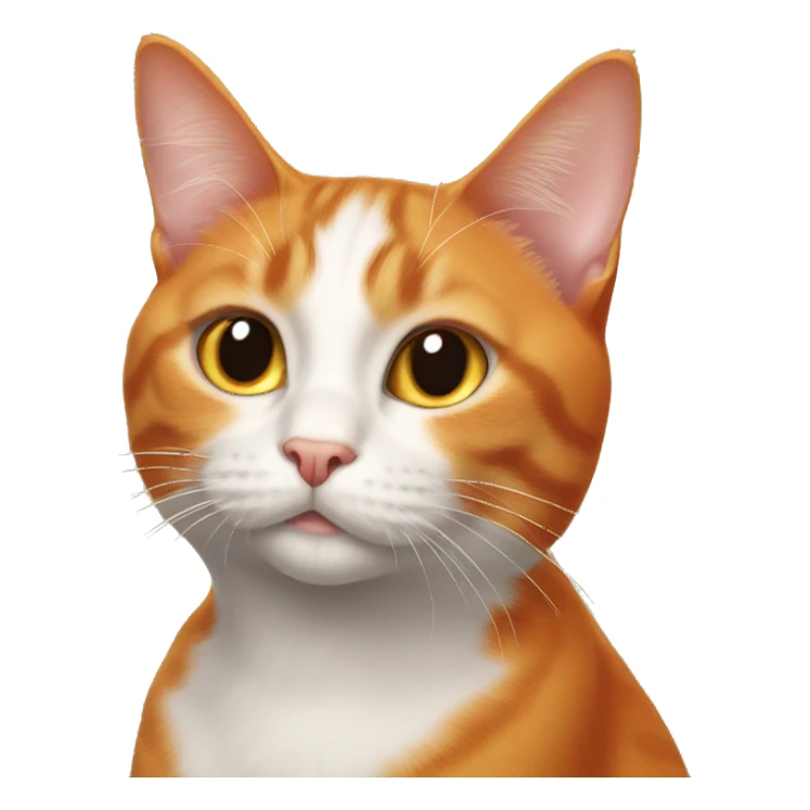 orange tuxedo cat  sticker