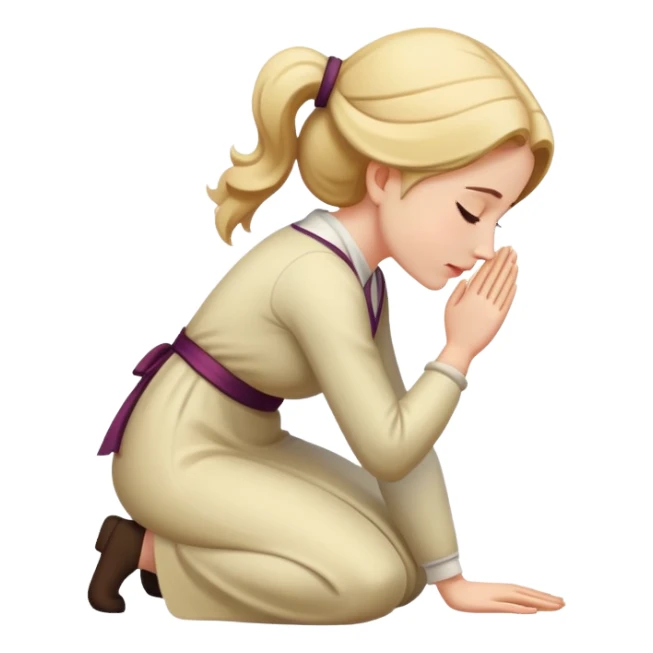 Woman bowing far sticker