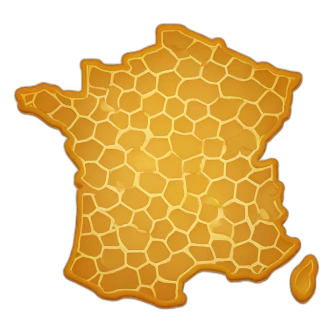 France map honey pot sticker
