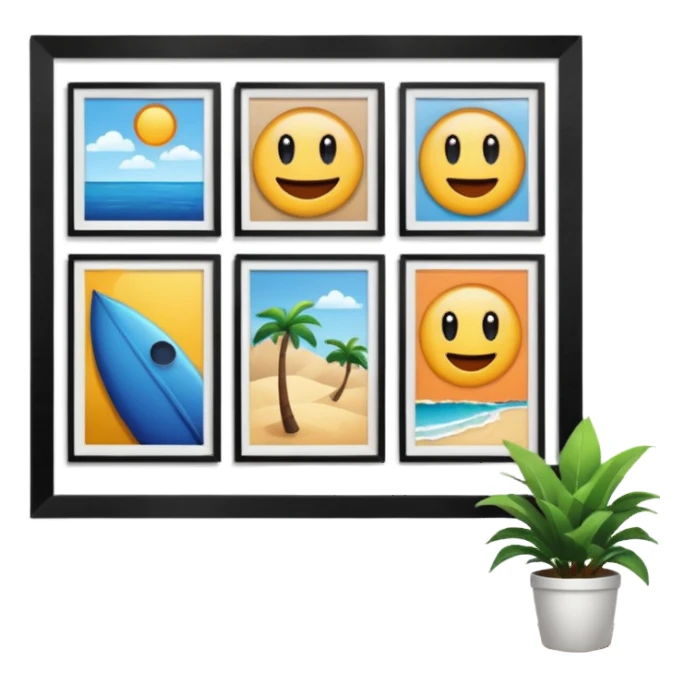 a girly multiple framed photos sticker