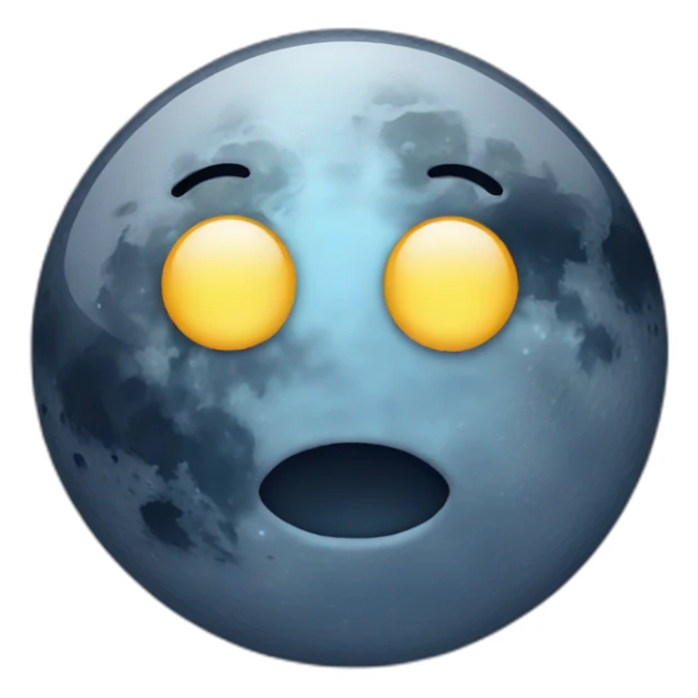 sweaty moon emoji sticker