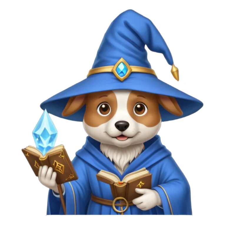 Dog wizard sticker