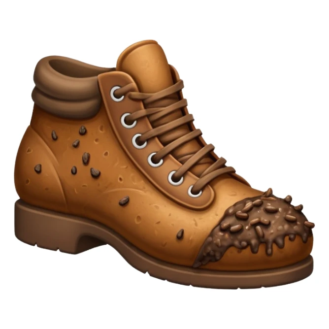 A shoe with poop on it sticker