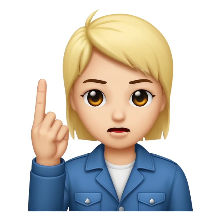 A baddie showing middle finger  sticker