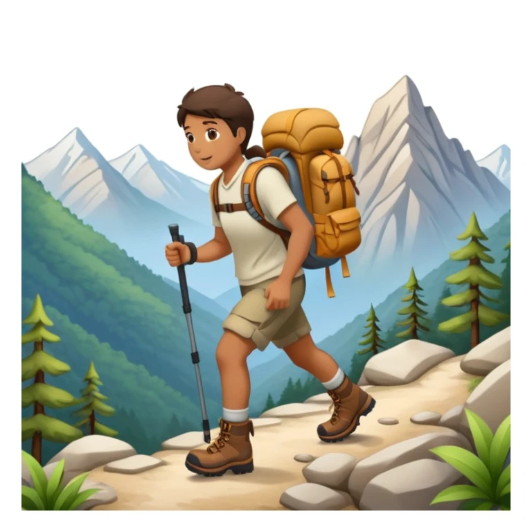 hiking in the mountains sticker