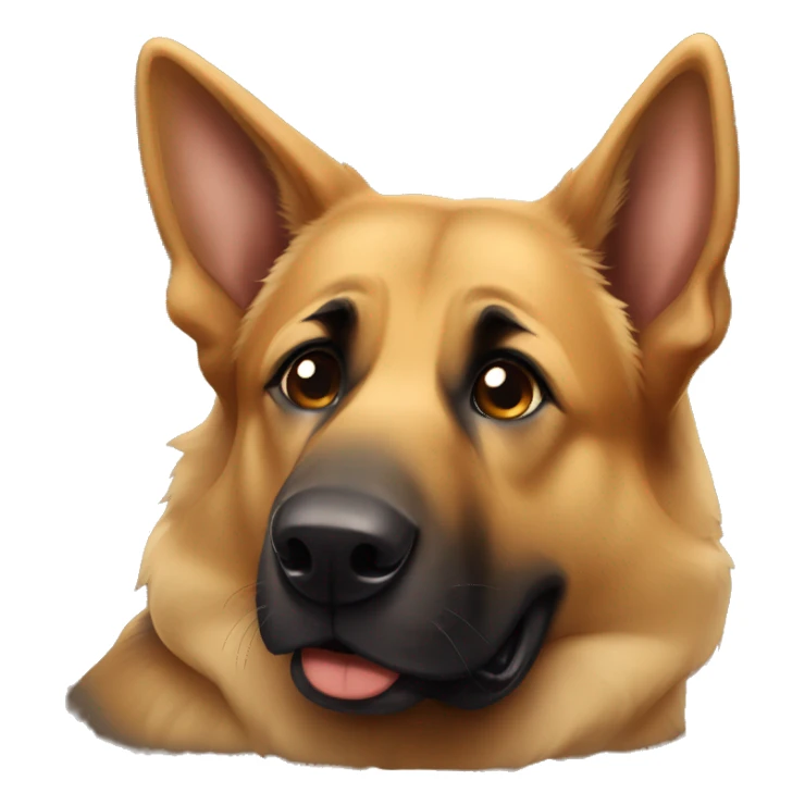 A Tired German shepherd sticker