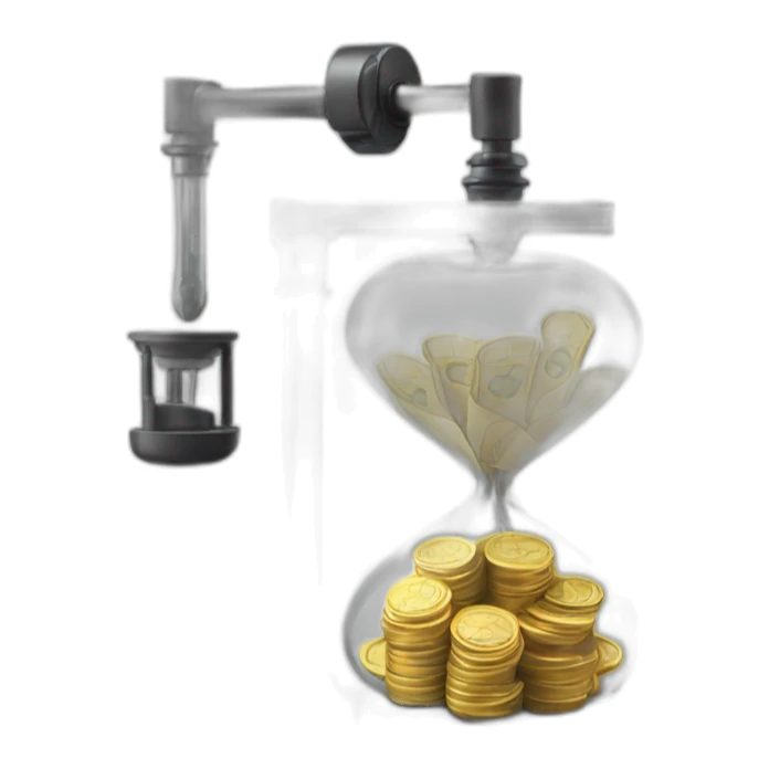 watch and money on a balancing machine  sticker