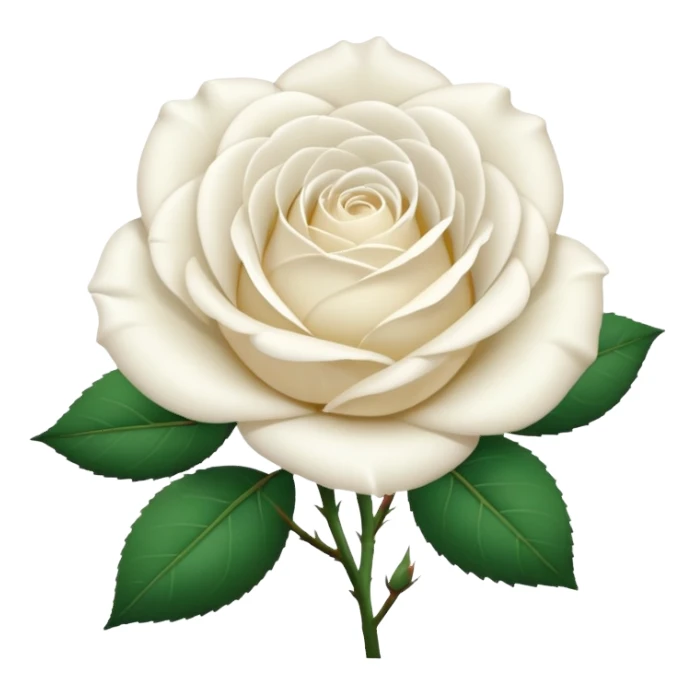 white rose, no green leaves sticker