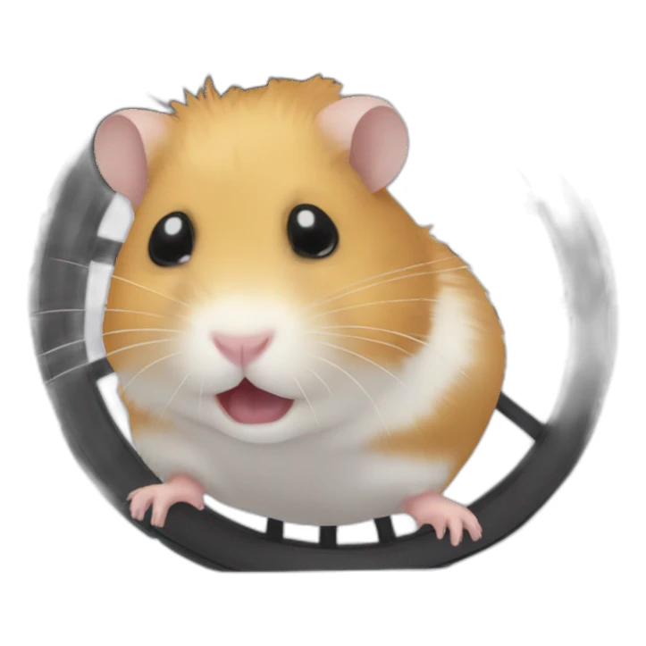 Hamster qui fait sa roue sticker