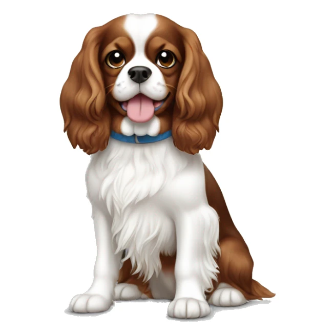White and Brown, Cavalier King Charles Spaniel sticker