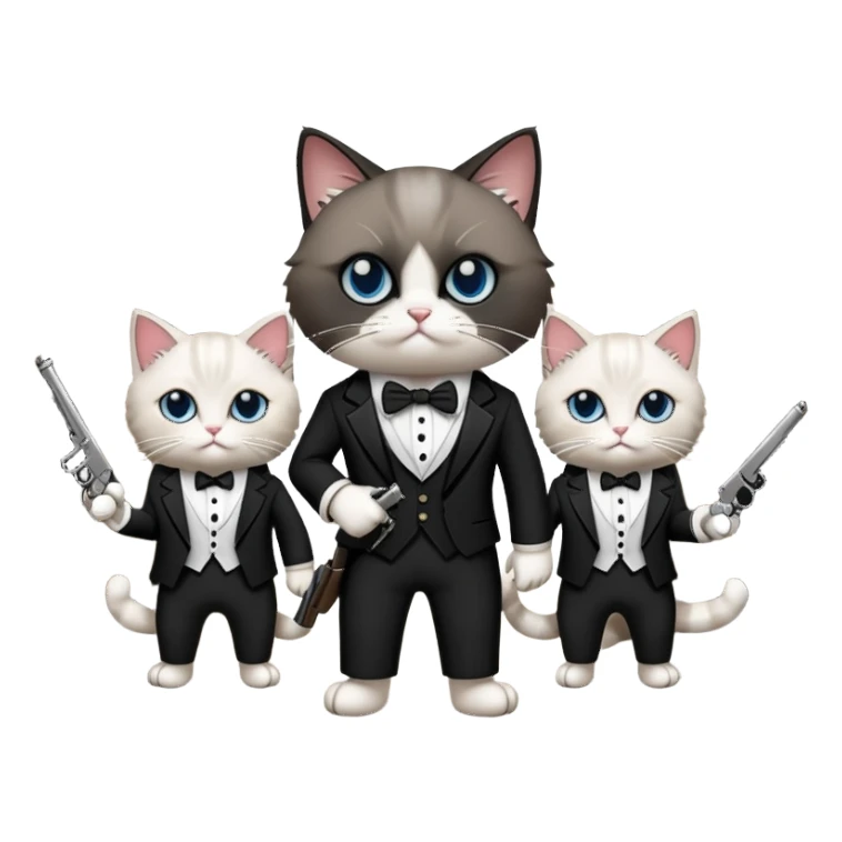 Ragdoll cat mafia gang sticker