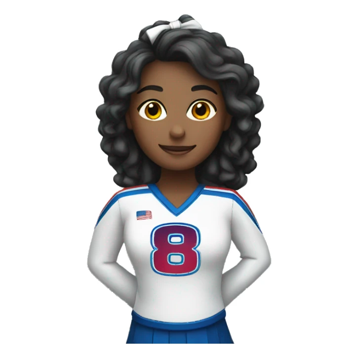 A cheerleader with a uniform on  sticker