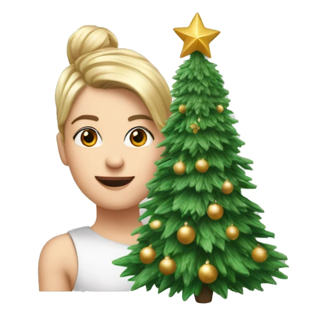 Christmas tree, but make it coquette ￼ sticker