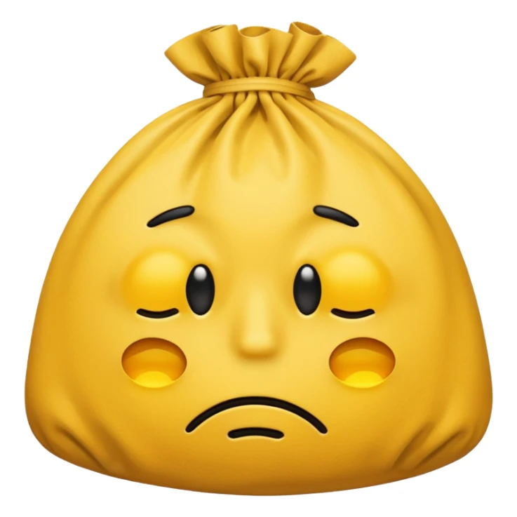 yellow sad face hungover sticker