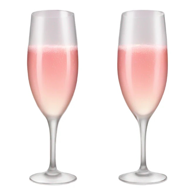 Pink champagne glasses sticker