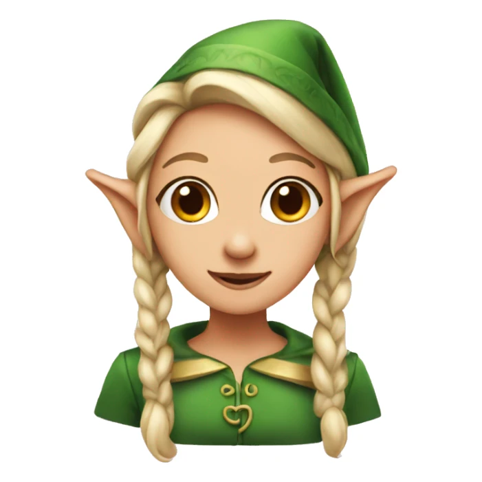 girl elf ear sticker
