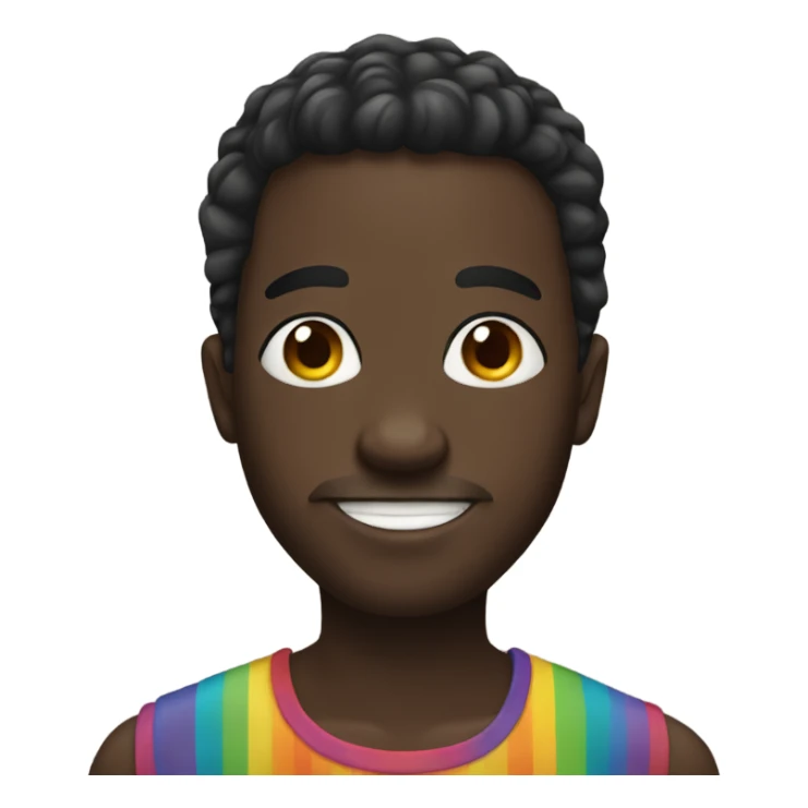 rainbow black man sticker