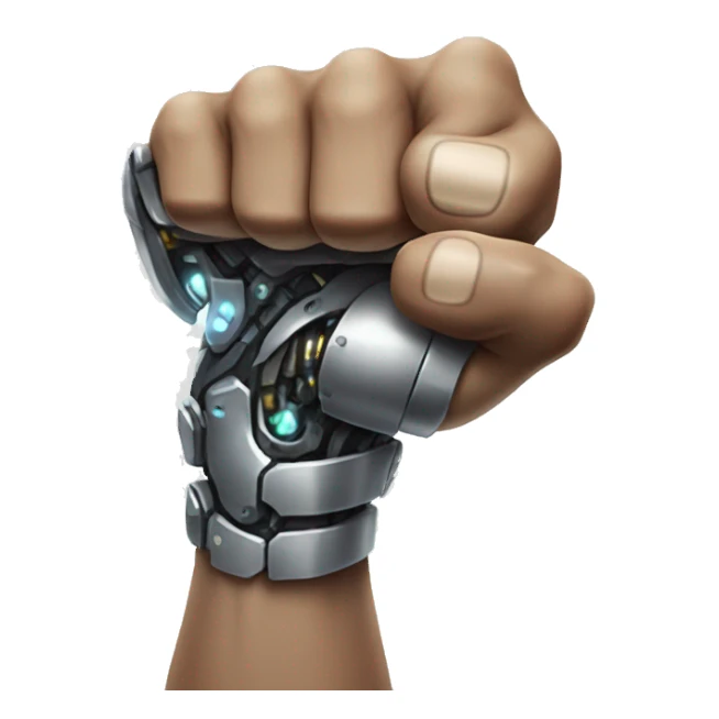 Cyborg arm only flexing bicep and shoulder sticker