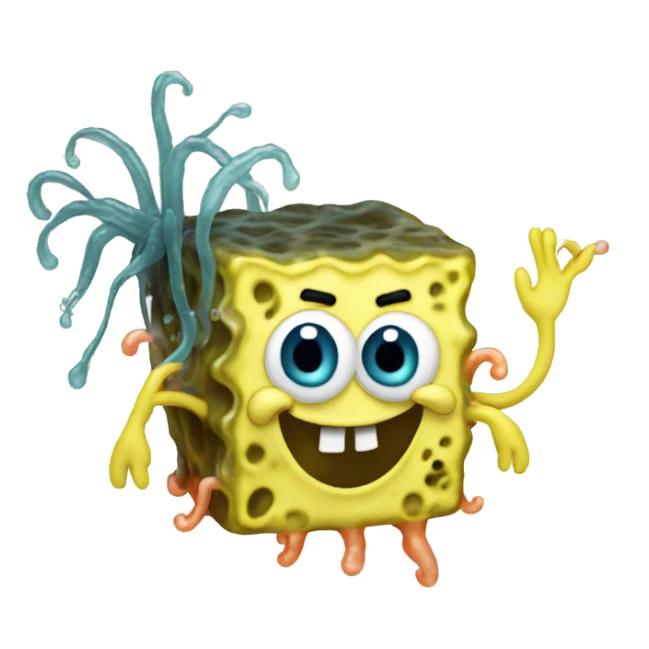SpongeBob jellyfishing sticker