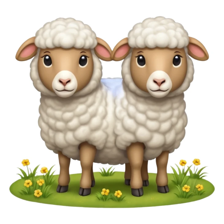 sheep couple sticker