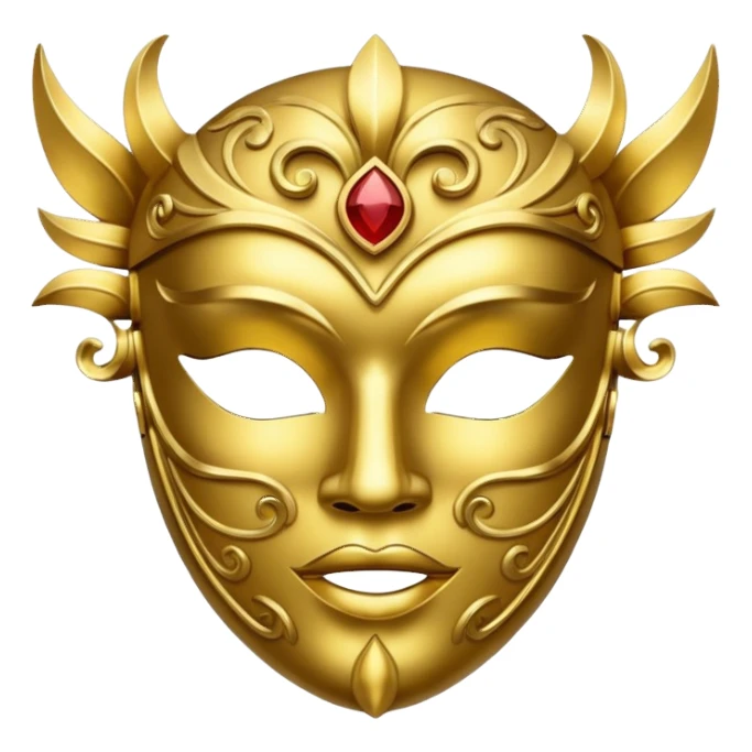 gold mask sticker
