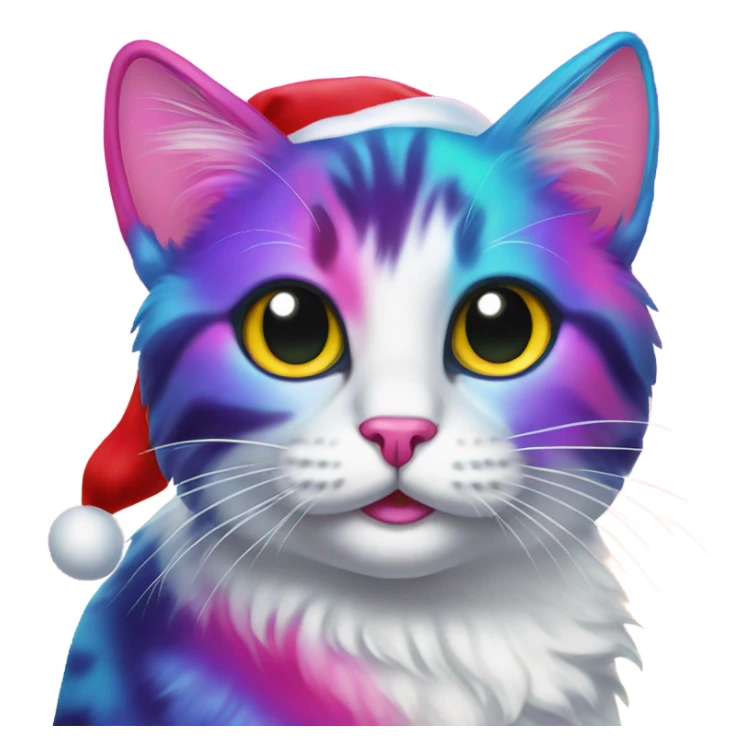 Lisa frank Christmas cat  sticker