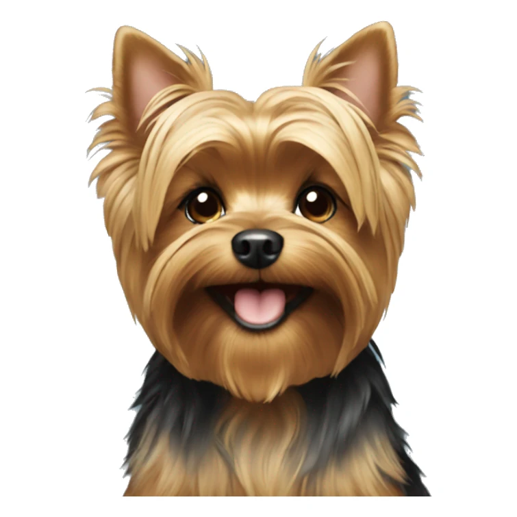 Yorkie smiling  sticker