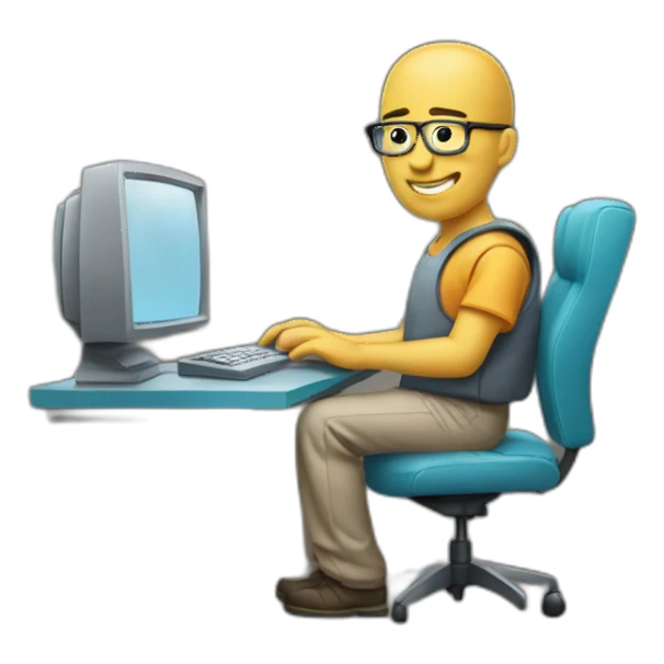 a computer geek and waiting for payment sticker