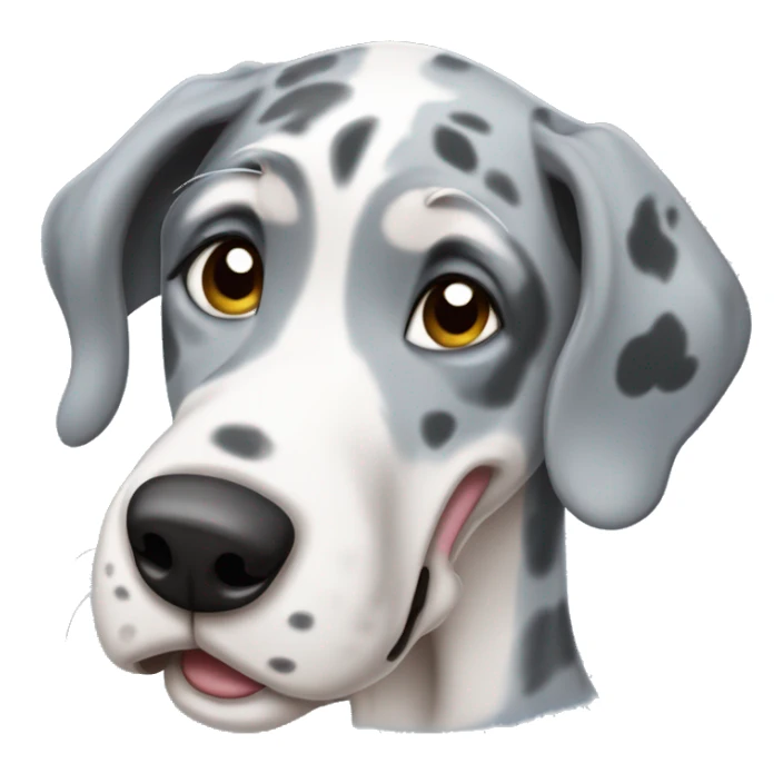 Blue Merle Great Dane crying sticker