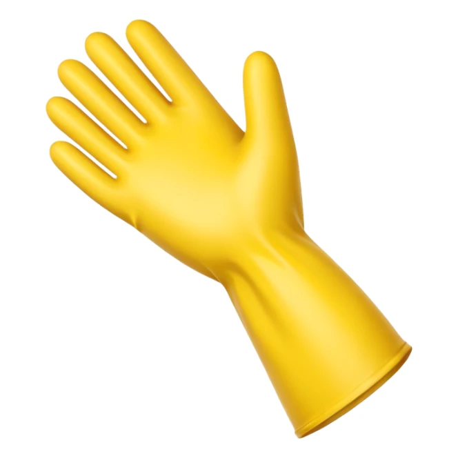 Yellow Rubber gloves sticker