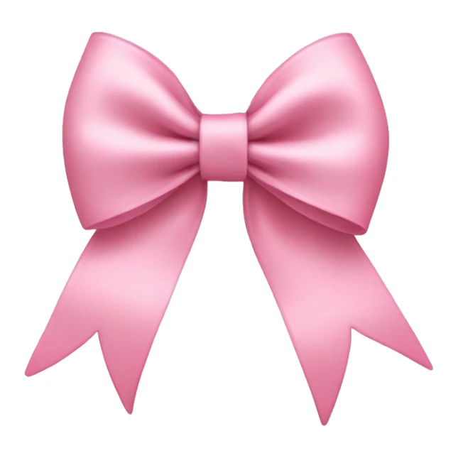 light pink bow on light pink bow sticker