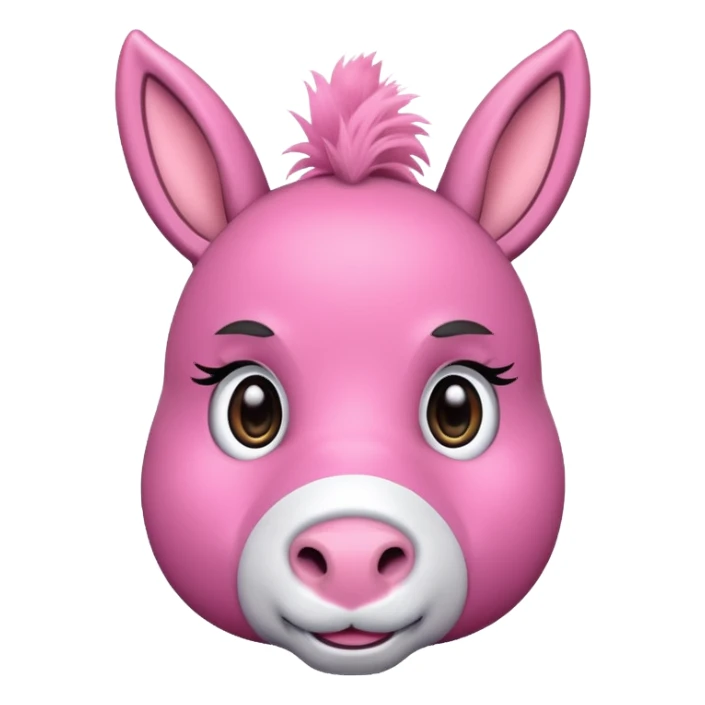 Little cute donkey pink  sticker
