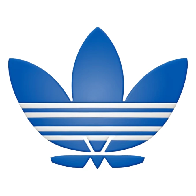 Adidas logo white three lines sticker