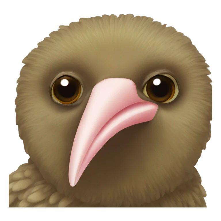 brown kiwi bird straight beak sticker