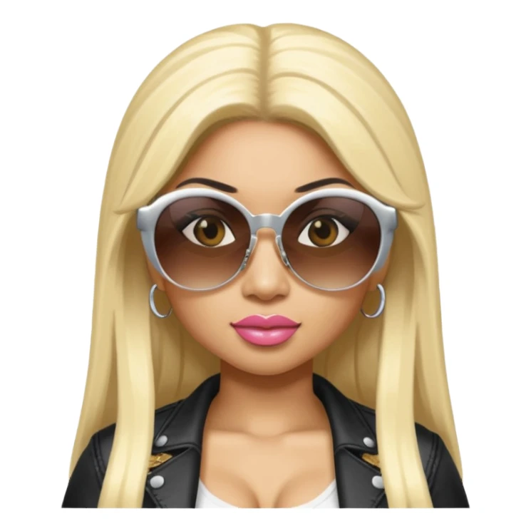 Rapper Nicki Minaj wear sunglasses sticker