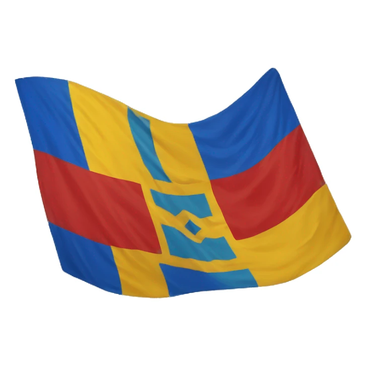 Drapeau kabyle bleu jaune et rouge sticker