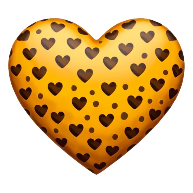 Cheetah print heart sticker