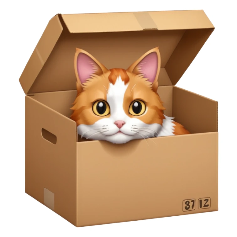 Cat in a box  sticker