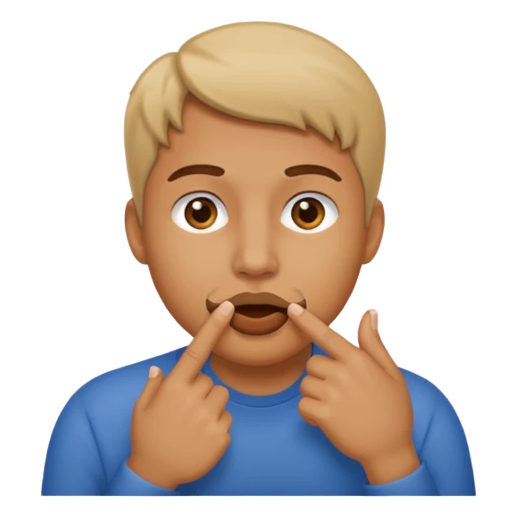 Um dedo na boca sticker