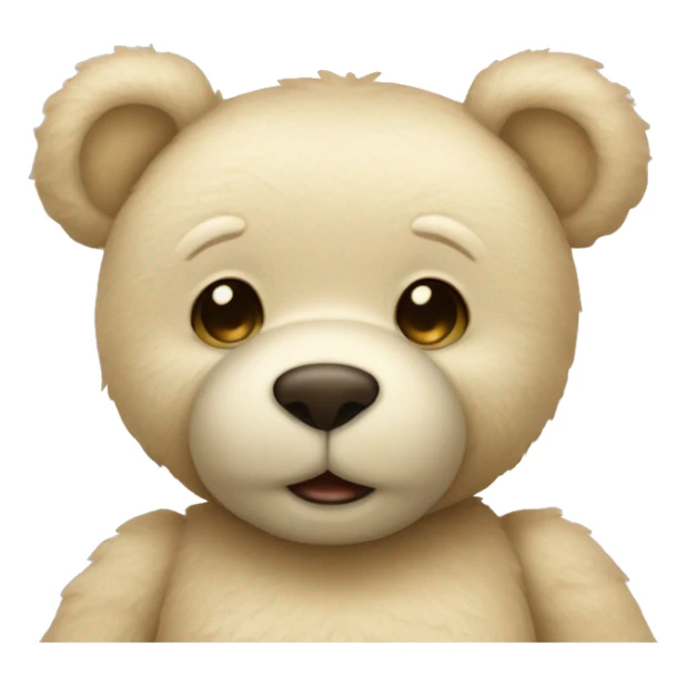 Cream colored teddy bear  sticker