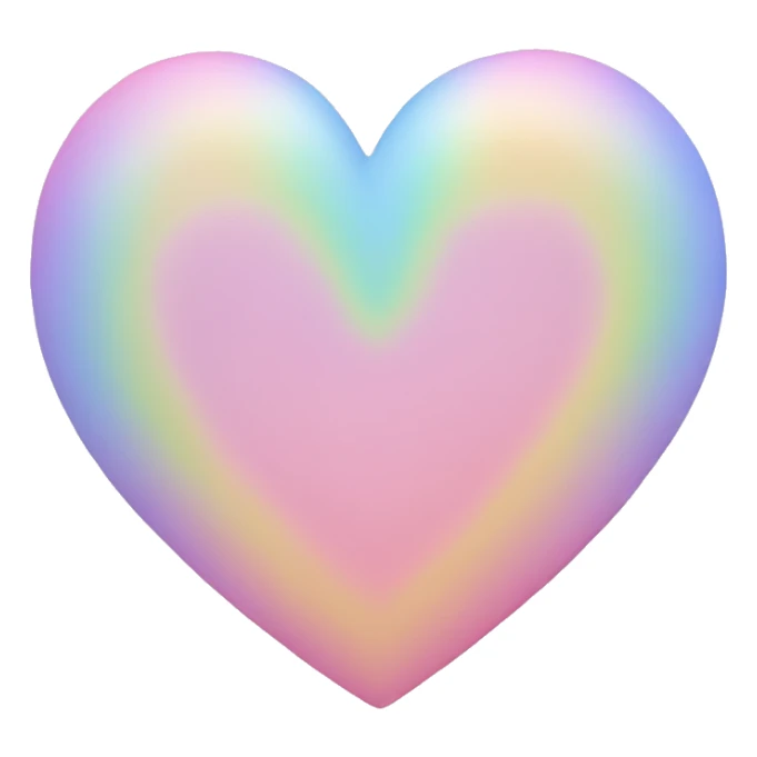 pastel rainbow heart sticker