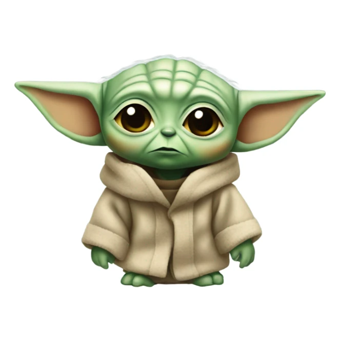 Suspicious baby yoda sticker
