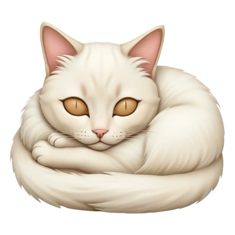 White Siam cat sleep sticker