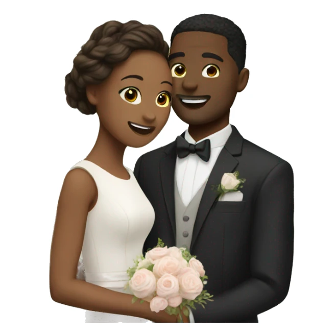 romantic wedding moment outdoors sticker