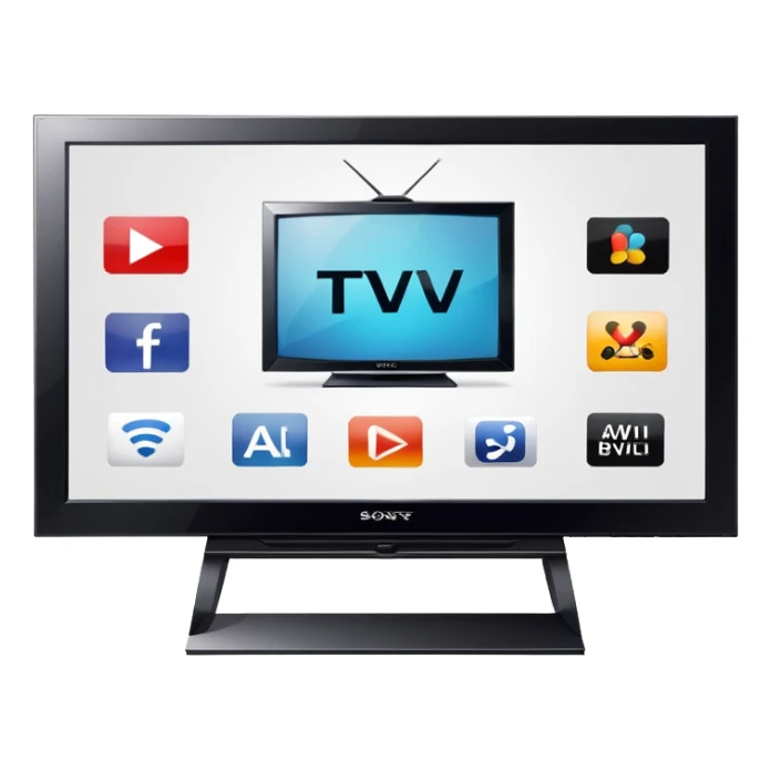 Sony TV with BRAVIA logo sticker