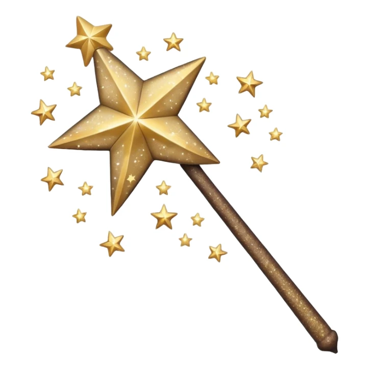 Elder wand glitter Stars sticker