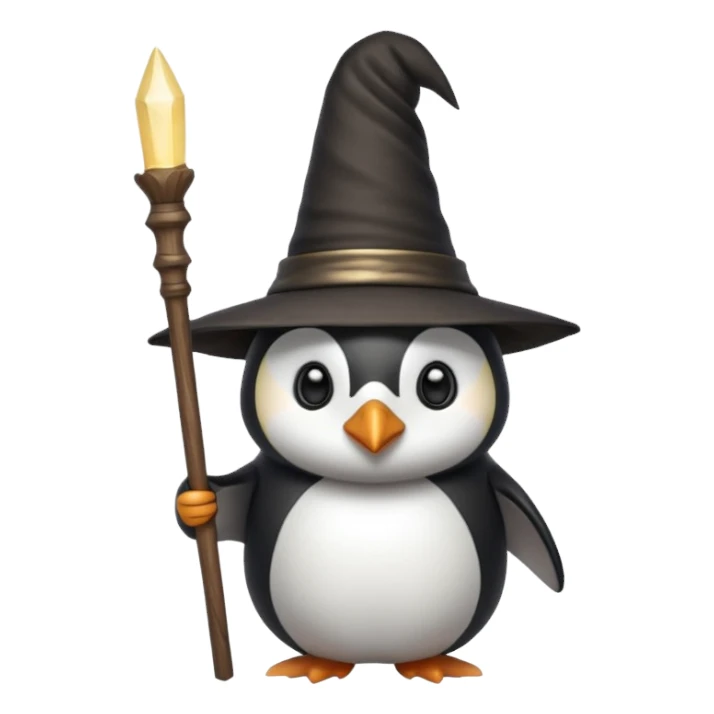 Penguin Wizard sticker
