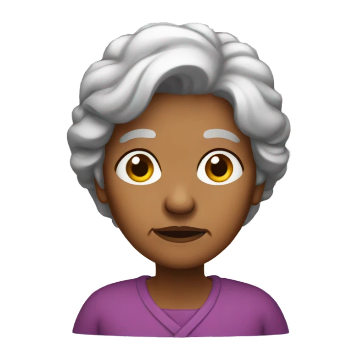 Brown granny + disappointed  sticker