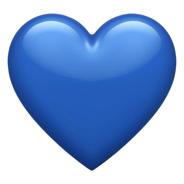 Royal blue heart sticker
